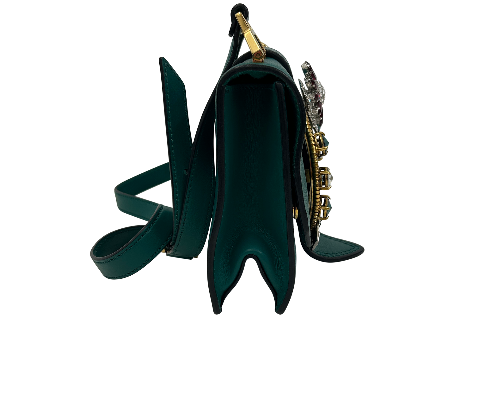 Lady Jewell, 560&euro;, Bolso, Verde, Animal - Piel, Vista lateral